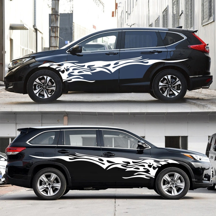 2 PCS/Set D-144 Fire Element Pattern Car Modified Decorative Sticker(White) - Decorative Sticker by PMC TechLife | Online Shopping South Africa | PMC TechLife | Buy Now Pay Later Mobicred