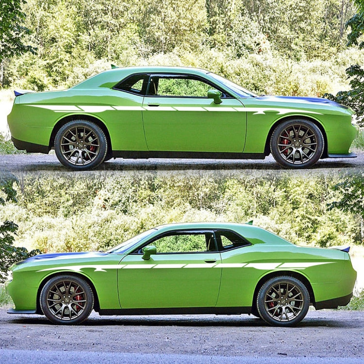 2 PCS/Set D-178 Waistline Pattern Car Modified Decorative Sticker(White) - Decorative Sticker by PMC Jewellery | Online Shopping South Africa | PMC Jewellery | Buy Now Pay Later Mobicred