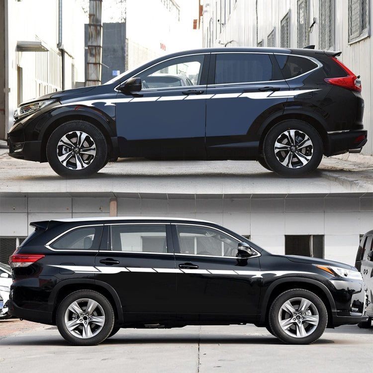 2 PCS/Set D-178 Waistline Pattern Car Modified Decorative Sticker(White) - Decorative Sticker by PMC Jewellery | Online Shopping South Africa | PMC Jewellery | Buy Now Pay Later Mobicred