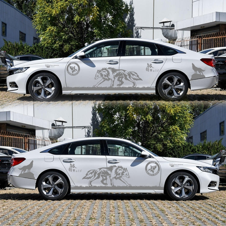 2 PCS/Set D-180 Wolf Totem Pattern Car Modified Decorative Sticker(Light Grey) - Decorative Sticker by PMC TechLife | Online Shopping South Africa | PMC TechLife | Buy Now Pay Later Mobicred