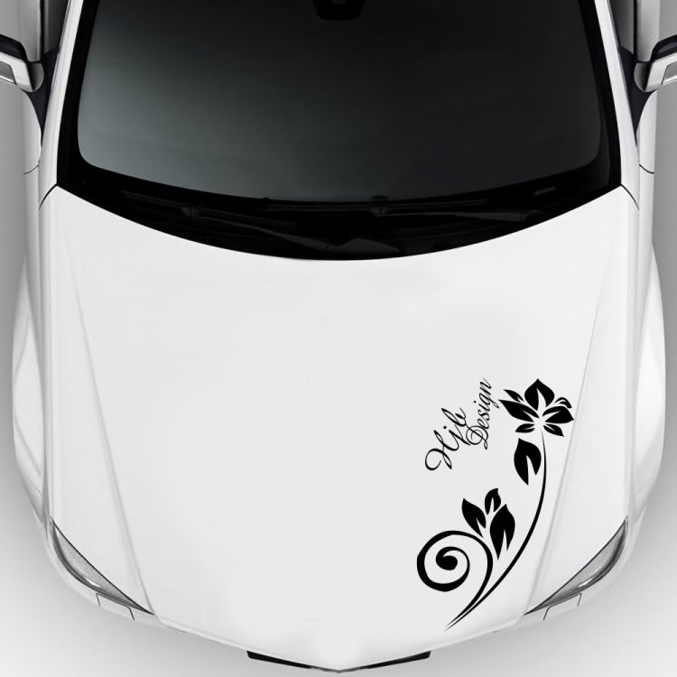 2 PCS/Set D-251 Butterfly Love Flowers Pattern Car Modified Decorative Sticker(Black) - Decorative Sticker by PMC TechLife | Online Shopping South Africa | PMC TechLife | Buy Now Pay Later Mobicred