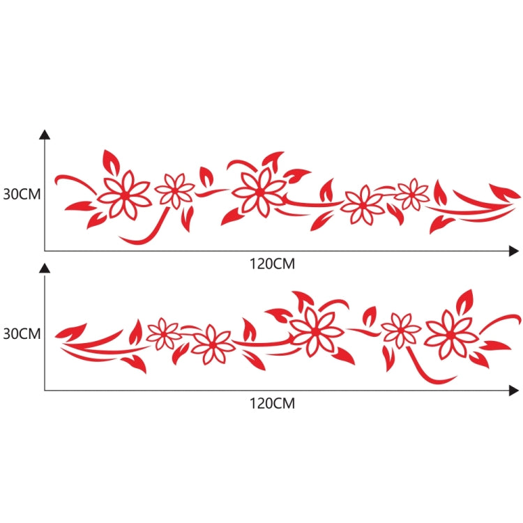 2 PCS/Set D-378 Flower Totem Pattern Car Modified Decorative Sticker(Red) - Decorative Sticker by PMC Jewellery | Online Shopping South Africa | PMC Jewellery | Buy Now Pay Later Mobicred