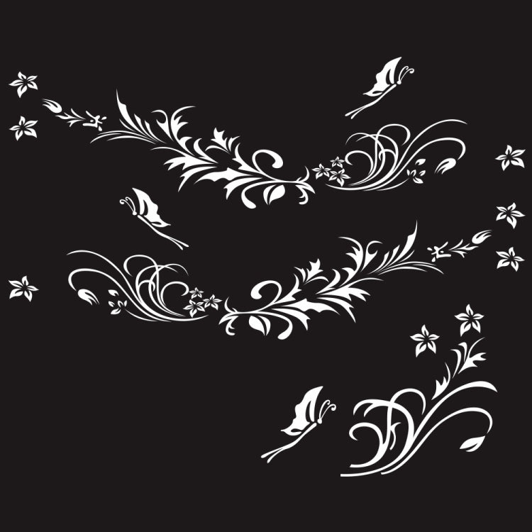 D-462 Butterfly Loves Flowers Pattern Car Modified Decorative Sticker(White) - Decorative Sticker by PMC TechLife | Online Shopping South Africa | PMC TechLife | Buy Now Pay Later Mobicred