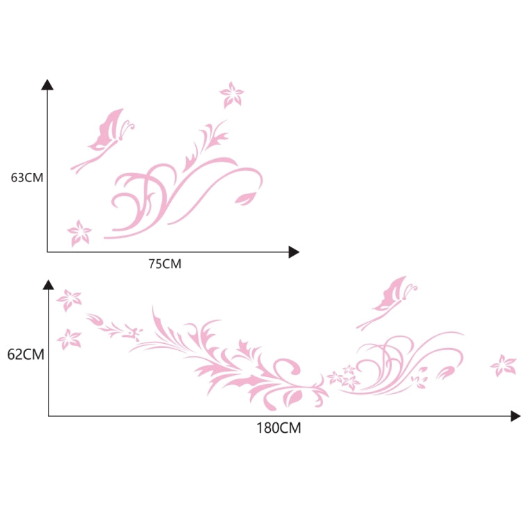 D-462 Butterfly Loves Flowers Pattern Car Modified Decorative Sticker(Pink) - free shipping - PMC TechLife - Order now!