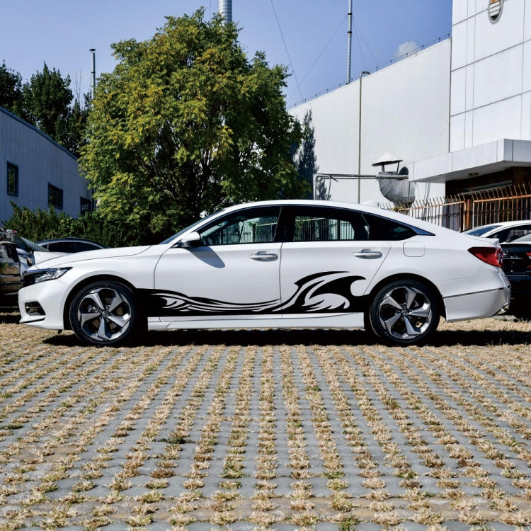 2 PCS/Set D-467 Waves Pattern Car Modified Decorative Sticker(Black) - Decorative Sticker by PMC TechLife | Online Shopping South Africa | PMC TechLife | Buy Now Pay Later Mobicred