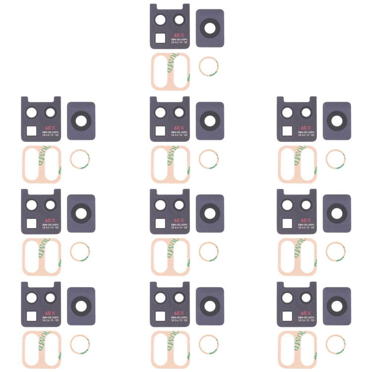 For Infinix Zero X/Zero X Pro X6810 X6811 X6811B 10pcs Back Camera Lens - Camera Parts by PMc TechLife | Online Shopping South Africa | PMc TechLife | Buy Now Pay Later Mobicred