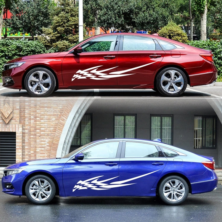 2 PCS/Set D-468 Checkered Totem Pattern Car Modified Decorative Sticker(White) - Decorative Sticker by PMC Jewellery | Online Shopping South Africa | PMC Jewellery | Buy Now Pay Later Mobicred