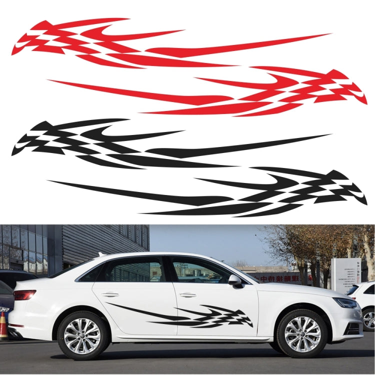 2 PCS/Set D-468 Checkered Totem Pattern Car Modified Decorative Sticker(Blue) - Decorative Sticker by PMC Jewellery | Online Shopping South Africa | PMC Jewellery | Buy Now Pay Later Mobicred