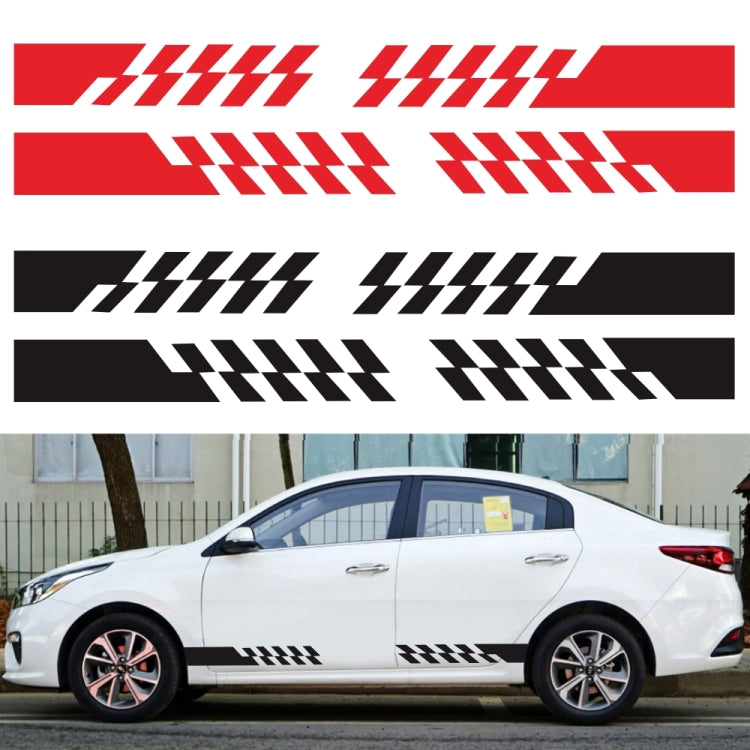 2 PCS/Set D-487 Stripe Pattern Car Modified Decorative Sticker(White) - free shipping - PMC Jewellery - Order now!