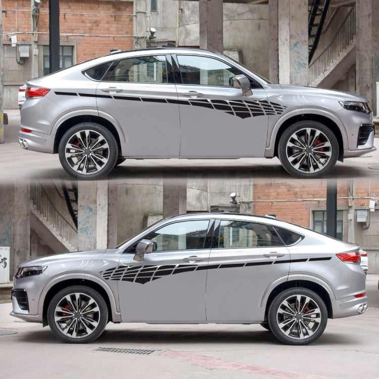 2 PCS/Set D-501 Plaid Pattern Car Modified Decorative Sticker(Black) - Decorative Sticker by PMC TechLife | Online Shopping South Africa | PMC TechLife | Buy Now Pay Later Mobicred