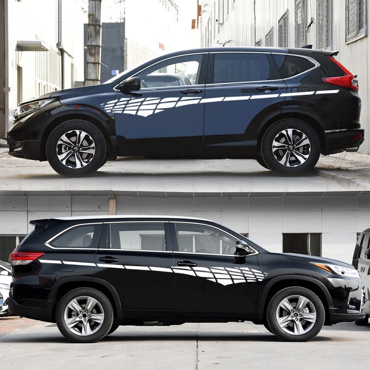 2 PCS/Set D-501 Plaid Pattern Car Modified Decorative Sticker(White) - Decorative Sticker by PMC TechLife | Online Shopping South Africa | PMC TechLife | Buy Now Pay Later Mobicred