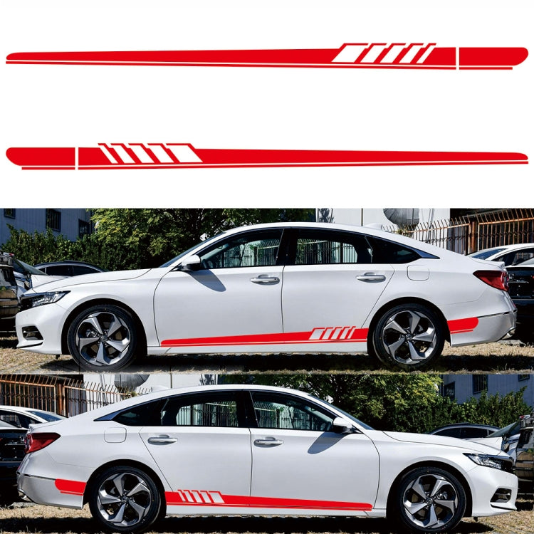 2 PCS/Set D-608 Stripe Pattern Car Modified Decorative Sticker(Red) - Decorative Sticker by PMC Jewellery | Online Shopping South Africa | PMC Jewellery | Buy Now Pay Later Mobicred