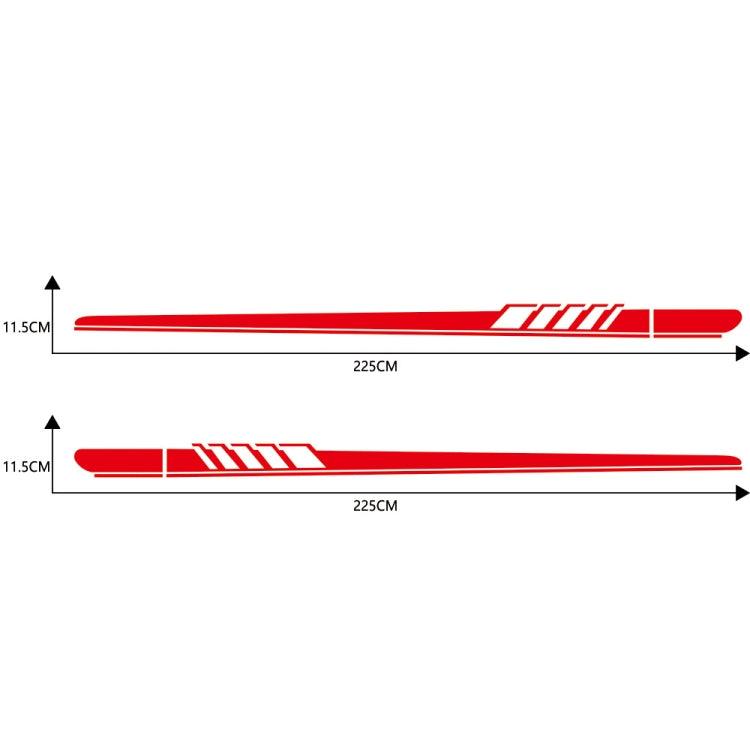 2 PCS/Set D-608 Stripe Pattern Car Modified Decorative Sticker(Red) - Decorative Sticker by PMC Jewellery | Online Shopping South Africa | PMC Jewellery | Buy Now Pay Later Mobicred