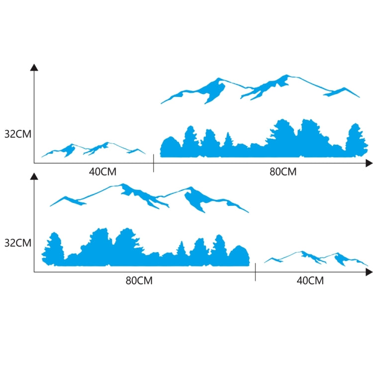 2 PCS/Set D-684 Mountain Totem Pattern Car Modified Decorative Sticker(Blue) - Decorative Sticker by PMC Jewellery | Online Shopping South Africa | PMC Jewellery | Buy Now Pay Later Mobicred