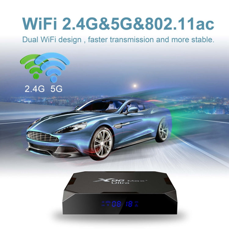 X96 Max+ Ultra 4GB+32GB Amlogic S905X4 8K Smart TV BOX Android 11.0 Media Player, Plug Type:AU Plug - Others by PMC TechLife | Online Shopping South Africa | PMC TechLife | Buy Now Pay Later Mobicred