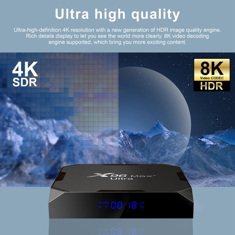 X96 Max+ Ultra 4GB+32GB Amlogic S905X4 8K Smart TV BOX Android 11.0 Media Player, Plug Type:AU Plug - Others by PMC TechLife | Online Shopping South Africa | PMC TechLife | Buy Now Pay Later Mobicred