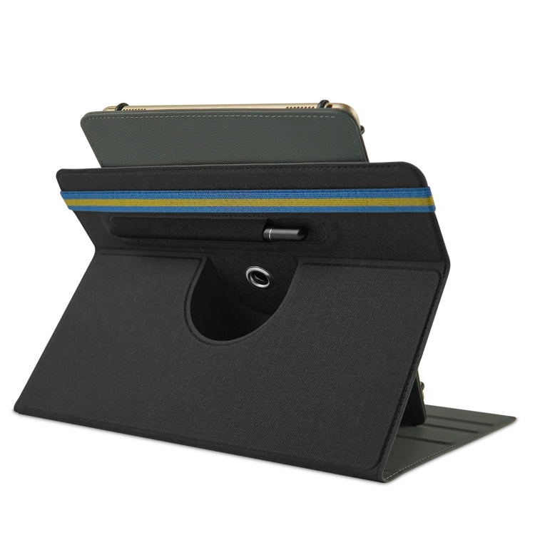 For 10 inch Cloth Texture 360 Rotation Horizontal Flip Universal Tablet PC Leather Case with Pen Slot(Black) - 10 - 11 inch by PMC TechLife | Online Shopping South Africa | PMC TechLife | Buy Now Pay Later Mobicred
