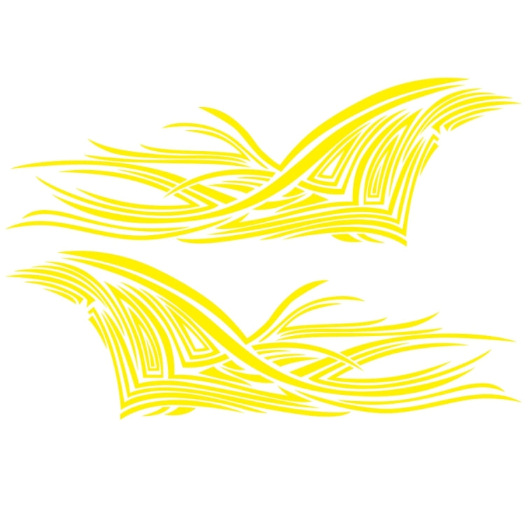 2 PCS/Set D-752 Lines Pattern Car Modified Decorative Sticker(Yellow) - Decorative Sticker by PMC TechLife | Online Shopping South Africa | PMC TechLife | Buy Now Pay Later Mobicred