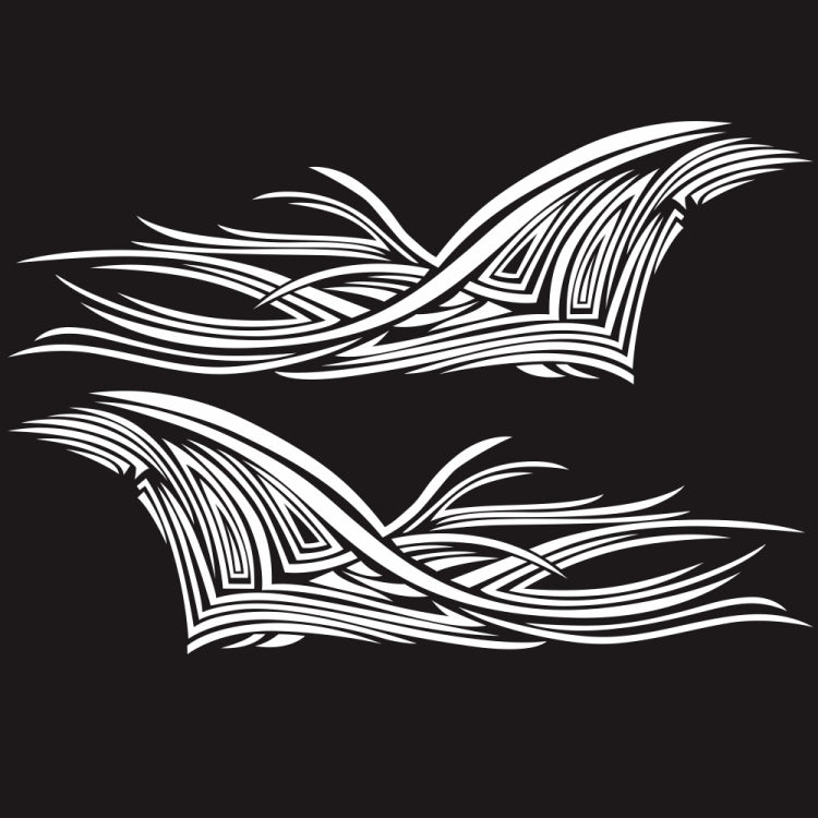 2 PCS/Set D-752 Lines Pattern Car Modified Decorative Sticker(White) - Decorative Sticker by PMC TechLife | Online Shopping South Africa | PMC TechLife | Buy Now Pay Later Mobicred