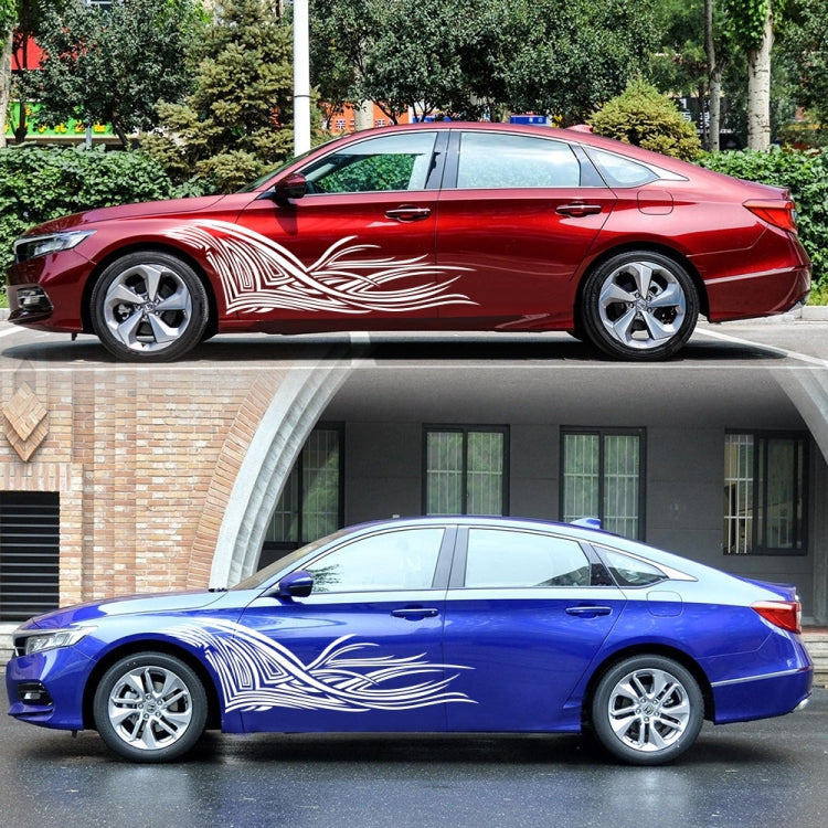 2 PCS/Set D-752 Lines Pattern Car Modified Decorative Sticker(White) - Decorative Sticker by PMC TechLife | Online Shopping South Africa | PMC TechLife | Buy Now Pay Later Mobicred