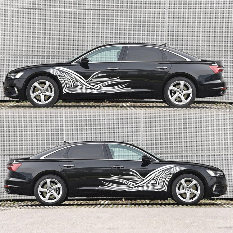 2 PCS/Set D-752 Lines Pattern Car Modified Decorative Sticker(White) - Decorative Sticker by PMC TechLife | Online Shopping South Africa | PMC TechLife | Buy Now Pay Later Mobicred