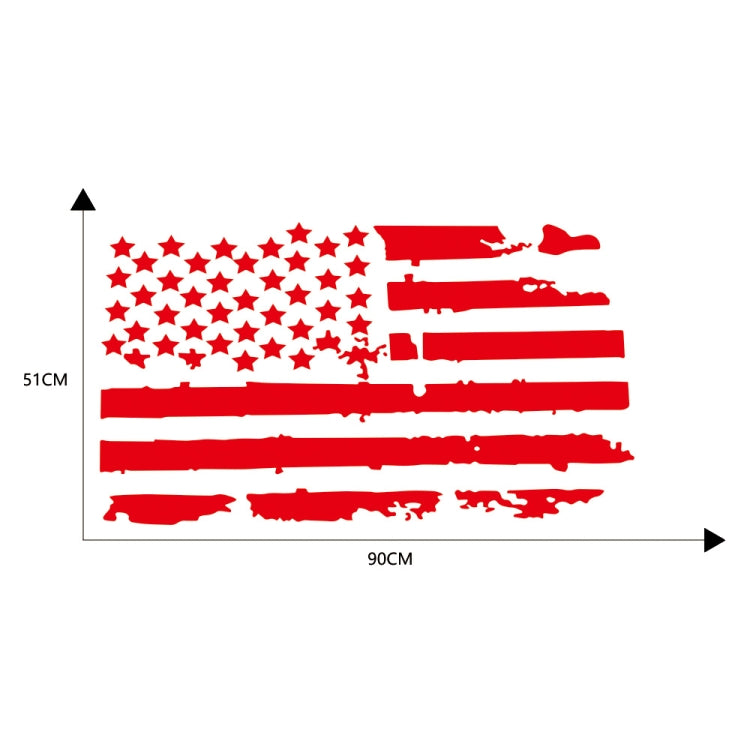 D-778 American Flag Pattern Car Modified Decorative Sticker(Red) - Decorative Sticker by PMC Jewellery | Online Shopping South Africa | PMC Jewellery | Buy Now Pay Later Mobicred