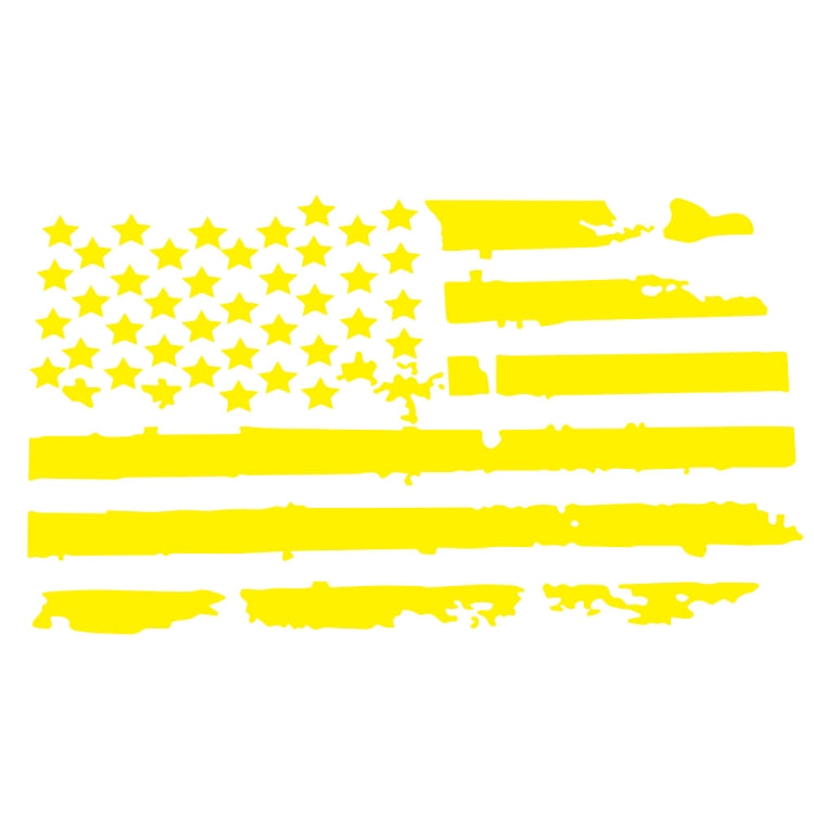 D-778 American Flag Pattern Car Modified Decorative Sticker(Yellow) - Decorative Sticker by PMC Jewellery | Online Shopping South Africa | PMC Jewellery | Buy Now Pay Later Mobicred