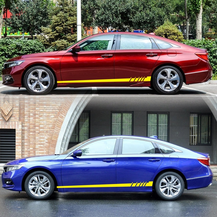 2 PCS/Set D-854 Stripe Pattern Car Modified Decorative Sticker(Yellow) - Decorative Sticker by PMC Jewellery | Online Shopping South Africa | PMC Jewellery | Buy Now Pay Later Mobicred