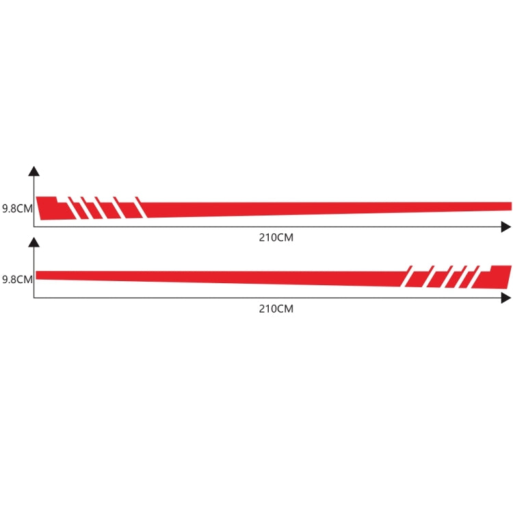 2 PCS/Set D-854 Stripe Pattern Car Modified Decorative Sticker(Red) - Decorative Sticker by PMC Jewellery | Online Shopping South Africa | PMC Jewellery | Buy Now Pay Later Mobicred