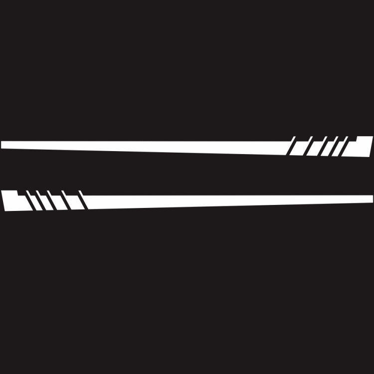 2 PCS/Set D-854 Stripe Pattern Car Modified Decorative Sticker(White) - free shipping - PMC Jewellery - Order now!
