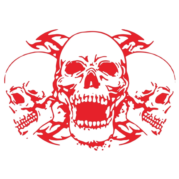 D-923 Three Skulls Pattern Car Modified Decorative Sticker(Red) - Decorative Sticker by PMC TechLife | Online Shopping South Africa | PMC TechLife | Buy Now Pay Later Mobicred