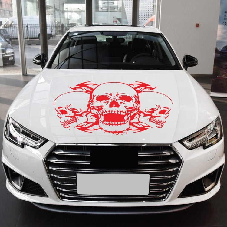 D-923 Three Skulls Pattern Car Modified Decorative Sticker(Red) - Decorative Sticker by PMC TechLife | Online Shopping South Africa | PMC TechLife | Buy Now Pay Later Mobicred