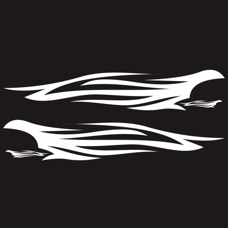 2 PCS/Set D-926 Fire Totem Pattern Car Modified Decorative Sticker(White) - Decorative Sticker by PMC TechLife | Online Shopping South Africa | PMC TechLife | Buy Now Pay Later Mobicred