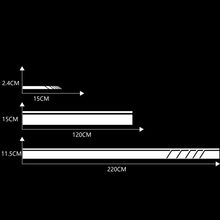 D-930 Lines Pattern Car Modified Decorative Sticker(White) - Decorative Sticker by PMC TechLife | Online Shopping South Africa | PMC TechLife