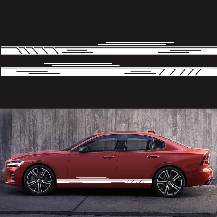 2 PCS/Set D-932 Stripe Pattern Car Modified Decorative Sticker(White) - Decorative Sticker by PMC TechLife | Online Shopping South Africa | PMC TechLife | Buy Now Pay Later Mobicred