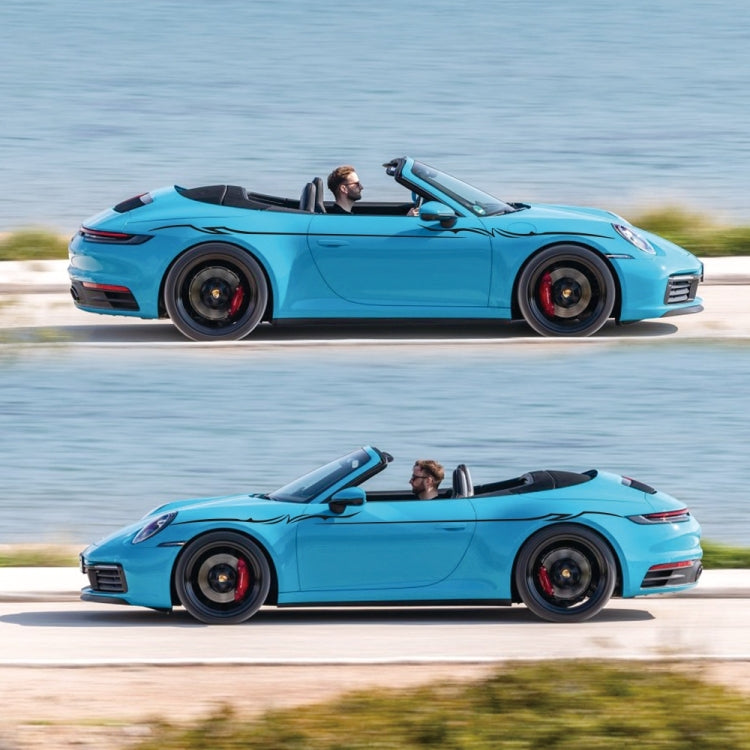 2 PCS/Set D-933 Lightning Pattern Car Modified Decorative Sticker(Black) - Decorative Sticker by PMC TechLife | Online Shopping South Africa | PMC TechLife | Buy Now Pay Later Mobicred