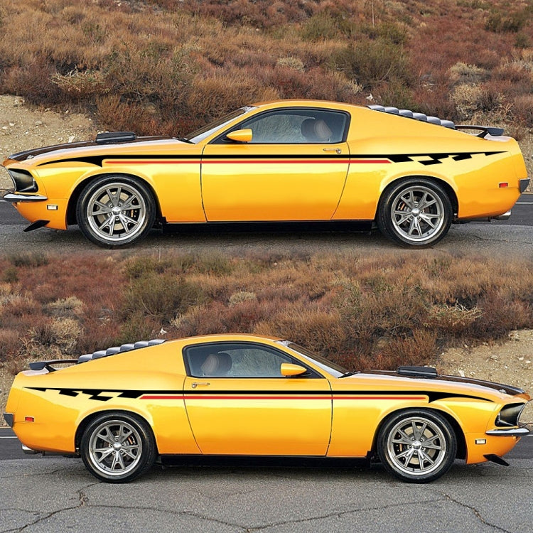 2 PCS/Set D-934 Waistline Pattern Car Modified Decorative Sticker(Black Red) - Decorative Sticker by PMC TechLife | Online Shopping South Africa | PMC TechLife | Buy Now Pay Later Mobicred