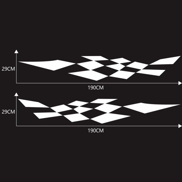 2 PCS/Set D-943 Checkered Flag Pattern Car Modified Decorative Sticker(White) - Decorative Sticker by PMC TechLife | Online Shopping South Africa | PMC TechLife | Buy Now Pay Later Mobicred
