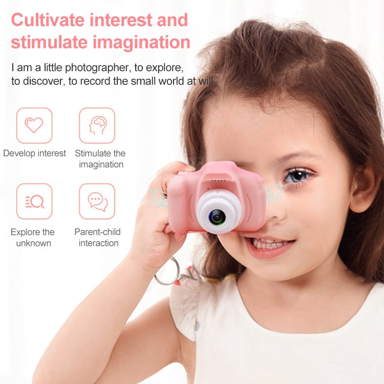 X2S 2.0 Inch LCD Screen Mini Children Camera Digital Camera, Resolution:HD Single Camera 1300W+ 32G Memory Card + Card Reader + Cartoon Stickers(Pink) - Children Cameras by PMC TechLife | Online Shopping South Africa | PMC TechLife | Buy Now Pay Later Mobicred