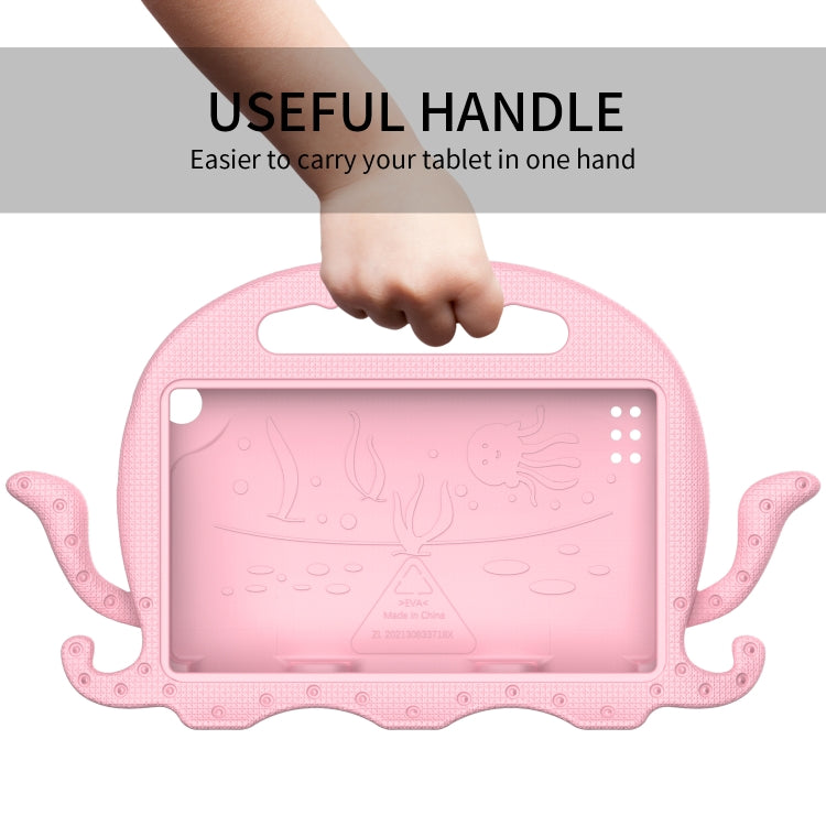 For Amazon Kindle Fire HD 7 2019 / 2017 / 2015 Octopus EVA Shockproof Tablet Case with Screen Film & Shoulder Strap(Pink) - Amazon by PMC TechLife | Online Shopping South Africa | PMC TechLife | Buy Now Pay Later Mobicred