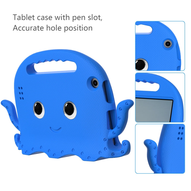 For Amazon Kindle Fire HD 7 2019 / 2017 / 2015 Octopus EVA Shockproof Tablet Case with Screen Film & Shoulder Strap(Blue) - Amazon by PMC TechLife | Online Shopping South Africa | PMC TechLife | Buy Now Pay Later Mobicred