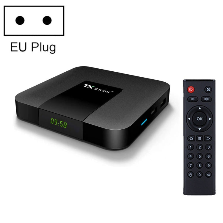 TX3 mini+  Android 11.0 Smart TV Box, Amlogic S905W2 Quad Core, Memory:2GB+16GB, 2.4GHz / 5GHz WiFi(EU Plug) - Amlogic S905 by PMC TechLife | Online Shopping South Africa | PMC TechLife | Buy Now Pay Later Mobicred