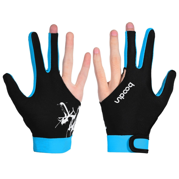BOODUN M050912 Thin Breathable Men and Women Billiards Three Finger Single Gloves, Size:L(Sky Blue) - free shipping - PMC TechLife - Order now!