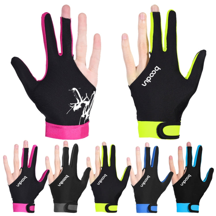 BOODUN M050912 Thin Breathable Men and Women Billiards Three Finger Single Gloves, Size:L(Rose Red) - free shipping - PMC TechLife - Order now!