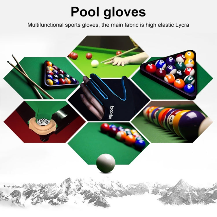 BOODUN M050912 Thin Breathable Men and Women Billiards Three Finger Single Gloves, Size:L(Rose Red) - free shipping - PMC TechLife - Order now!