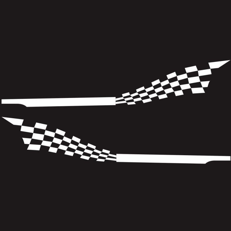 2 PCS/Set D-944 Striped Plaid Pattern Car Modified Decorative Sticker(White) - Decorative Sticker by PMC TechLife | Online Shopping South Africa | PMC TechLife | Buy Now Pay Later Mobicred