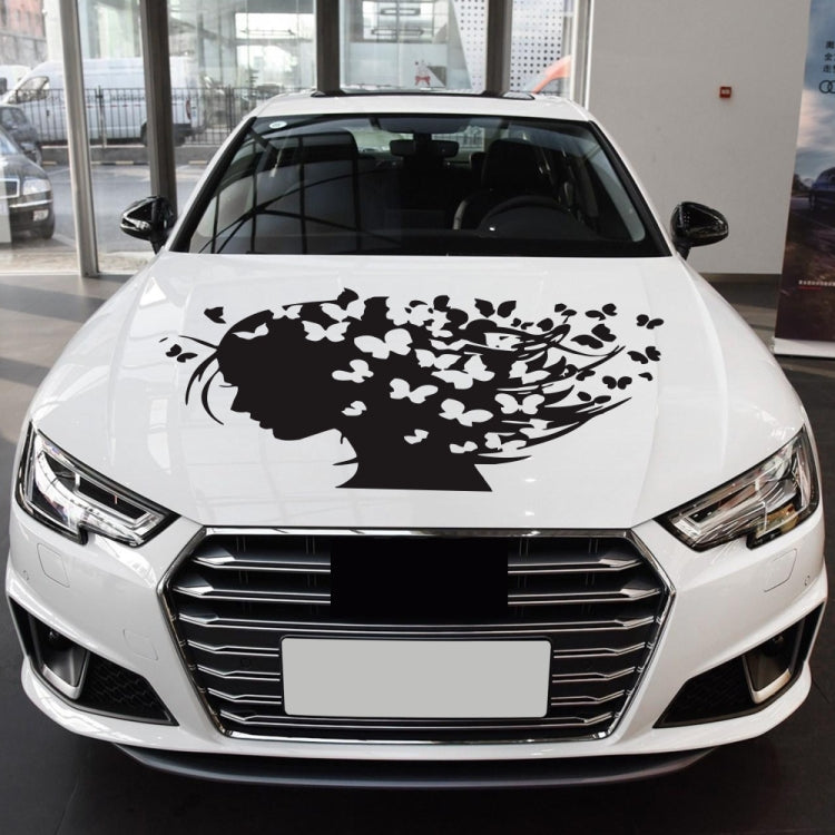 D-956 Butterfly Girl Pattern Car Modified Decorative Sticker(Black) - Decorative Sticker by PMC TechLife | Online Shopping South Africa | PMC TechLife | Buy Now Pay Later Mobicred