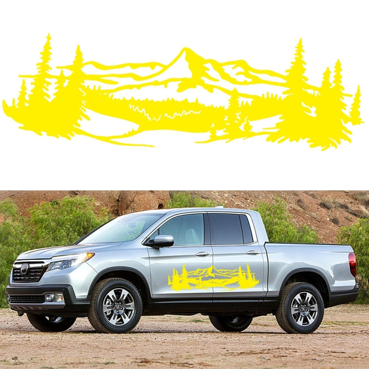 2 PCS/Set D-957 Mountains Pattern Car Modified Decorative Sticker(Yellow) - Decorative Sticker by PMC TechLife | Online Shopping South Africa | PMC TechLife | Buy Now Pay Later Mobicred