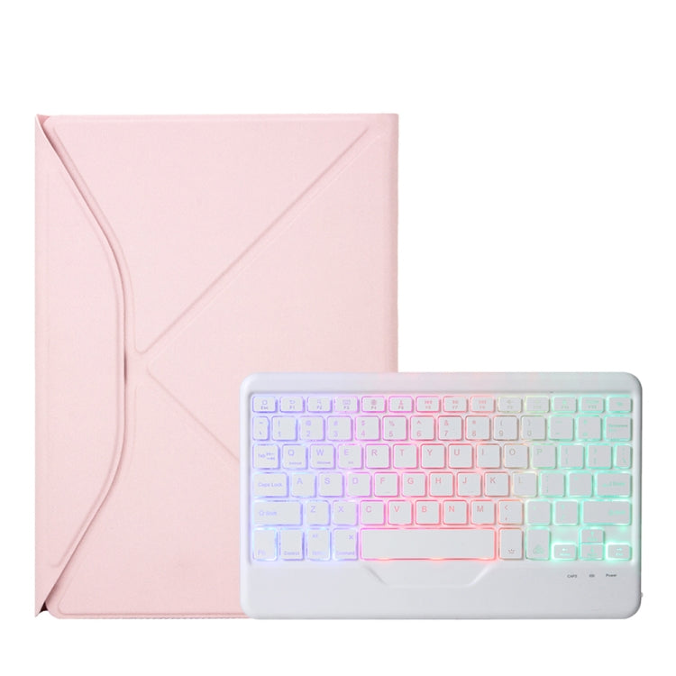 Z102BS Pen Slot Backlight Bluetooth Keyboard Leather Tablet Case For iPad 10.2 2021/2020/2019(Pink) - Universal by PMC TechLife | Online Shopping South Africa | PMC TechLife