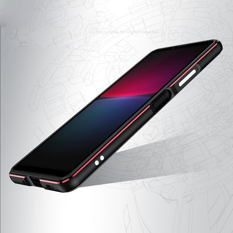 For Sony Xperia 10 ��� Aurora Series Lens Protector + Metal Frame Protective Phone Case(Purple+Silver) - Sony Cases by PMC TechLife | Online Shopping South Africa | PMC TechLife | Buy Now Pay Later Mobicred